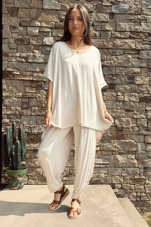 Made in Italy Gili Scoop Dip Back Top Stone